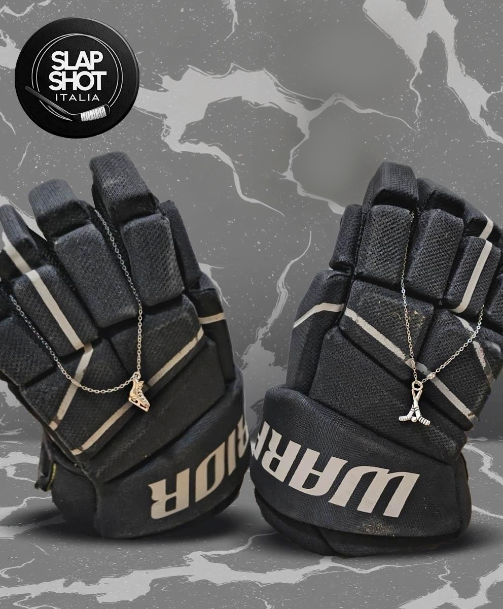 Pattino da Hockey Pendente con Catena in Acciaio Inossidabile